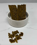 Chicky Chick Strips air-dried chicken treats in a bowl — Pip Eats