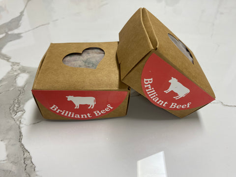 Single Heart Brilliant Beef Samples x 5