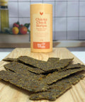 Chicky Chick Strips air-dried treats on a timber board — Pip Eats