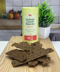Lickety Lamb Snacks air-dried treats on a timber board — Pip Eats